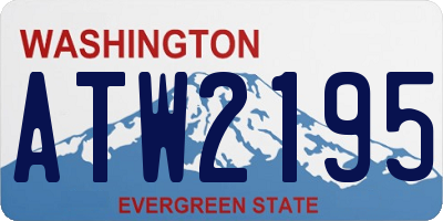 WA license plate ATW2195