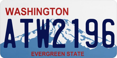 WA license plate ATW2196