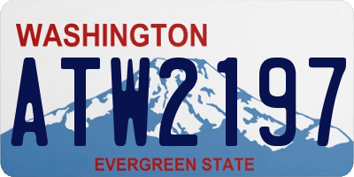 WA license plate ATW2197