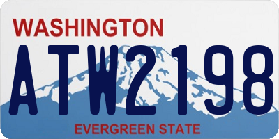 WA license plate ATW2198