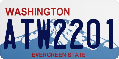 WA license plate ATW2201