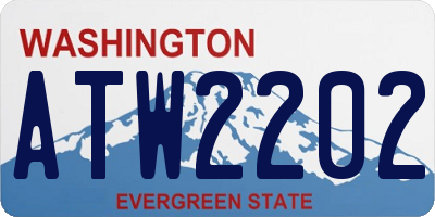 WA license plate ATW2202