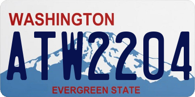 WA license plate ATW2204