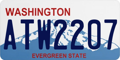 WA license plate ATW2207