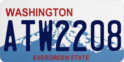 WA license plate ATW2208