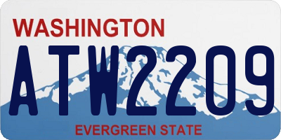 WA license plate ATW2209