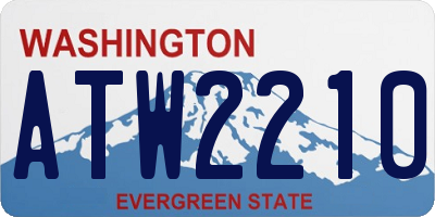WA license plate ATW2210