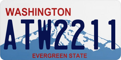 WA license plate ATW2211