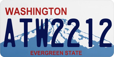 WA license plate ATW2212