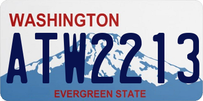 WA license plate ATW2213