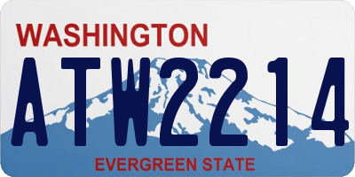 WA license plate ATW2214