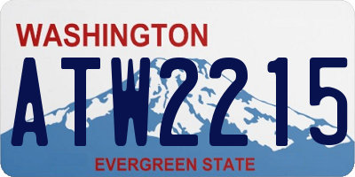 WA license plate ATW2215