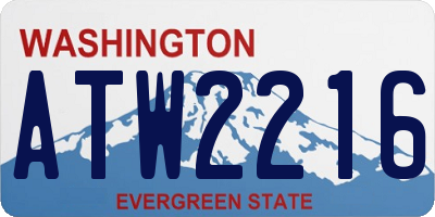 WA license plate ATW2216