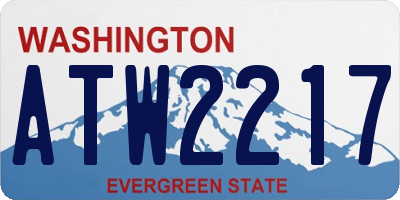 WA license plate ATW2217