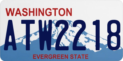 WA license plate ATW2218