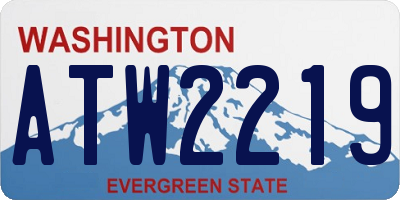 WA license plate ATW2219