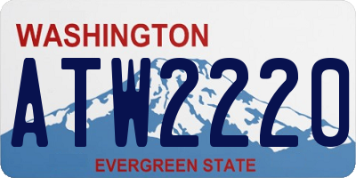 WA license plate ATW2220