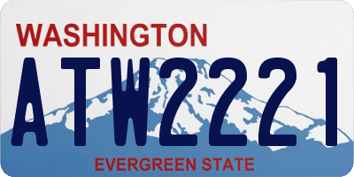 WA license plate ATW2221