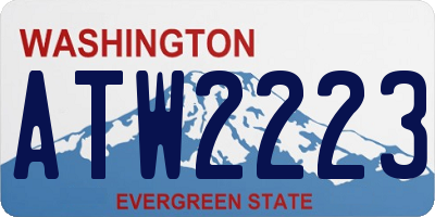 WA license plate ATW2223