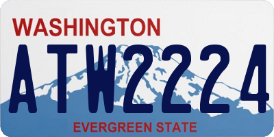 WA license plate ATW2224