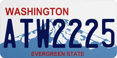 WA license plate ATW2225