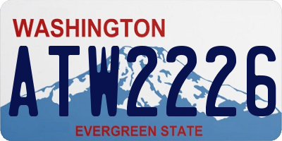 WA license plate ATW2226