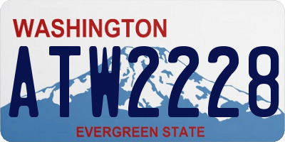 WA license plate ATW2228