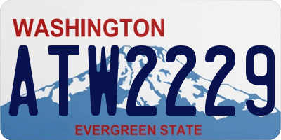 WA license plate ATW2229