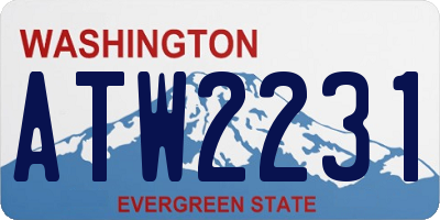 WA license plate ATW2231