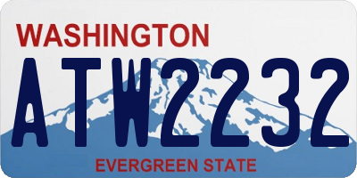 WA license plate ATW2232