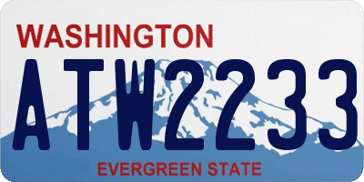 WA license plate ATW2233