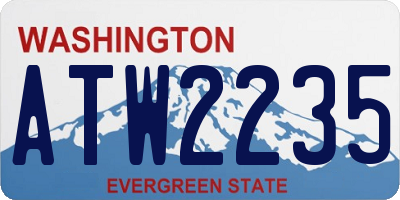 WA license plate ATW2235