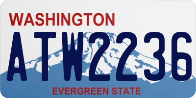 WA license plate ATW2236