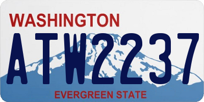 WA license plate ATW2237