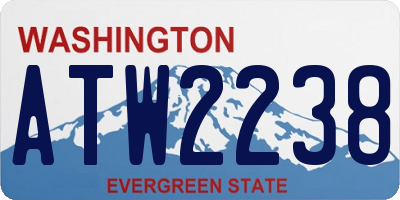 WA license plate ATW2238
