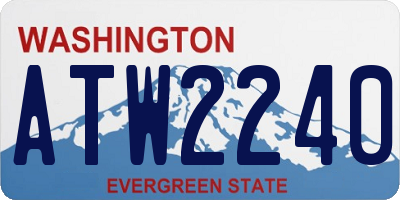 WA license plate ATW2240