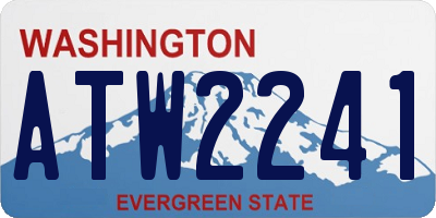 WA license plate ATW2241