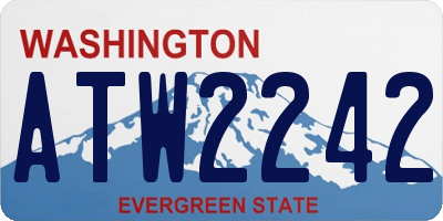WA license plate ATW2242