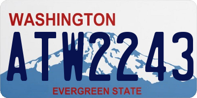 WA license plate ATW2243