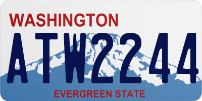 WA license plate ATW2244