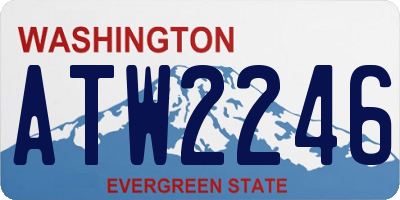 WA license plate ATW2246