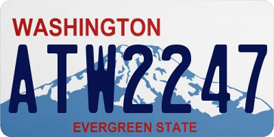 WA license plate ATW2247