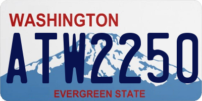 WA license plate ATW2250