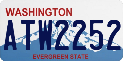 WA license plate ATW2252
