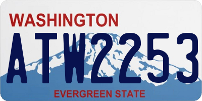WA license plate ATW2253