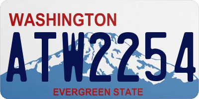 WA license plate ATW2254