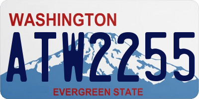 WA license plate ATW2255