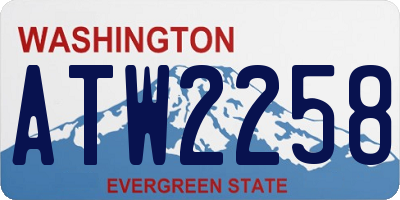 WA license plate ATW2258