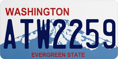 WA license plate ATW2259