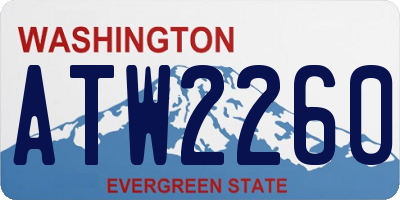 WA license plate ATW2260